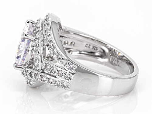 Bella Luce® 7.18ctw White Diamond Simulant Platinum Over Sterling Silver Ring (4.35ctw DEW) - Size 8