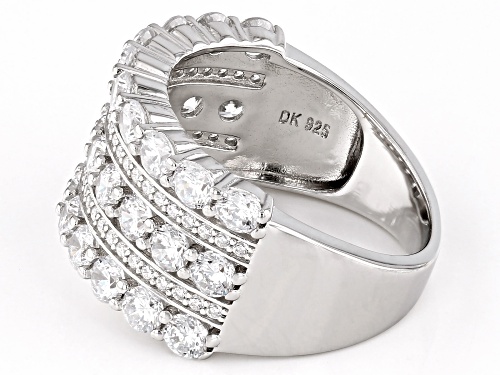 Bella Luce® 5.25ctw White Diamond Simulant Rhodium Over Sterling Silver Ring (3.18ctw DEW) - Size 8