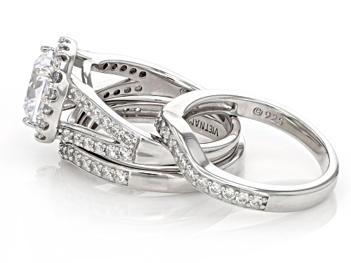 Bella Luce® 4.55ctw Diamond Simulant Platinum Over Silver Holiday Ring Set Boxed Set (2.75ctw DEW) - Size 5
