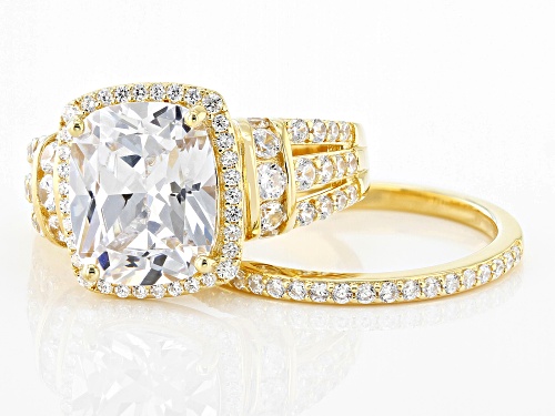 Bella Luce® 8.29ctw White Diamond Simulant Eterno™ Yellow Ring Set (5.02ctw DEW) - Size 8