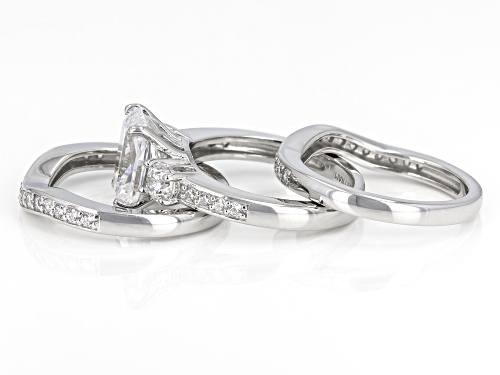 Bella Luce® 5.83ctw White Diamond Simulant Platinum Over Sterling Silver Ring Set(3.53ctw DEW) - Size 12