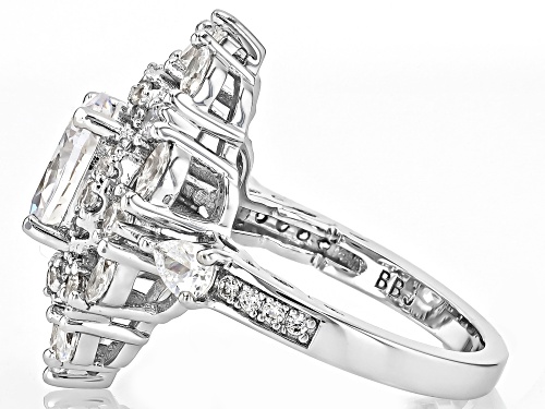 Bella Luce® 6.65ctw White Diamond Simulant Platinum Over Sterling Silver Ring(4.03ctw DEW) - Size 6