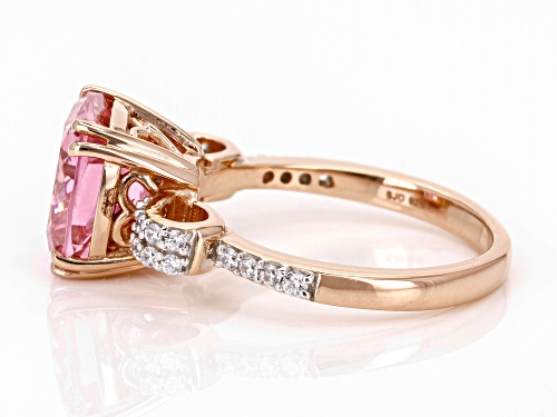 Bella Luce® 4.84ctw Pink And White Diamond Simulants Eterno™ Rose Ring (2.93ctw DEW) - Size 9