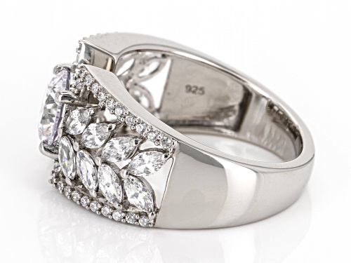 Bella Luce® 4.68ctw White Diamond Simulant Platinum Over Sterling Silver Ring (2.84ctw DEW) - Size 6
