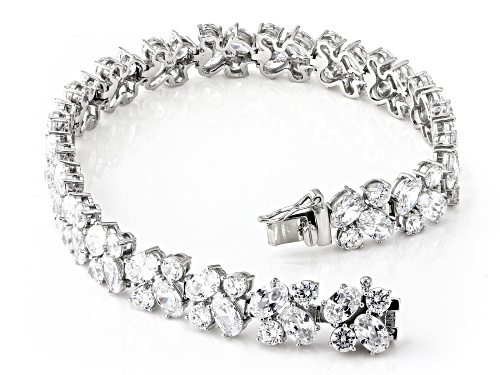 Bella Luce® 38.48ctw White Diamond Simulant Rhodium Over Silver Tennis Bracelet(23.32ctw DEW) - Size 8