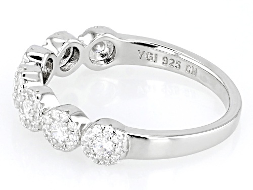 Bella Luce® 0.99ctw White Diamond Simulant Platinum Over Sterling Silver Ring(0.60ctw DEW) - Size 6