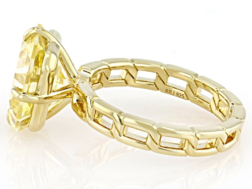 Bella Luce® 15.10ctw Canary Diamond Simulant Eterno™ Yellow Asscher Cut Ring(9.15ctw DEW) - Size 7