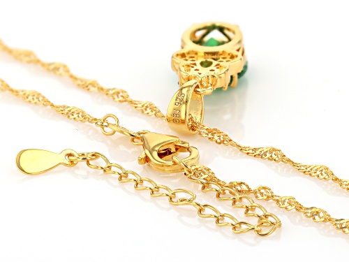 Bella Luce® 7.44ctw Emerald And White Diamond Simulants Eterno™ Yellow Pendant