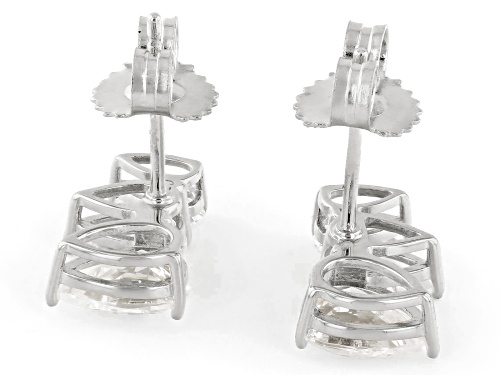 Bella Luce® 3.60ctw White Diamond Simulant Rhodium Over Sterling Silver Earrings