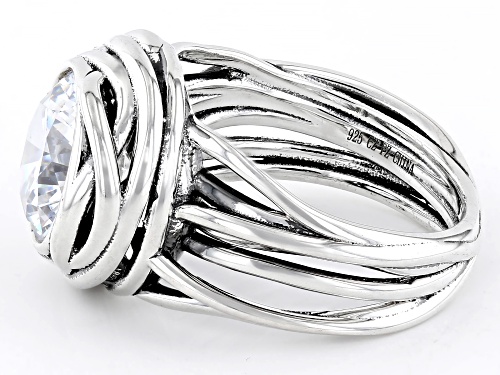 Bella Luce® 5.60ctw White Diamond Simulant Rhodium Over Sterling Silver Ring(3.39ctw DEW) - Size 6