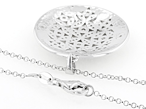 Bella Luce® 1.68ctw White Diamond Simulant Rhodium Over Sterling Silver Pendant(1.01ctw DEW)