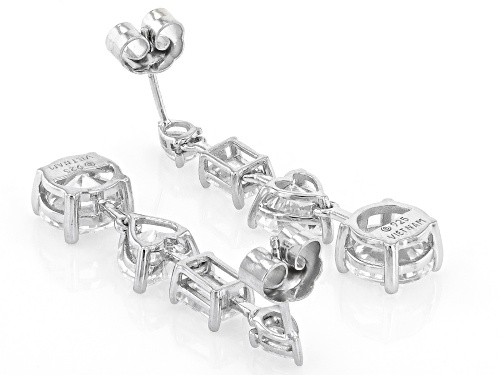 Bella Luce® 14.02ctw White Diamond Simulant Platinum Over Sterling Silver Earrings(8.49ctw DEW)