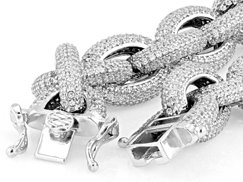 Bella Luce® 26.86ctw White Diamond Simulant Rhodium Over Sterling Silver Bracelet(16.27ctw DEW) - Size 8