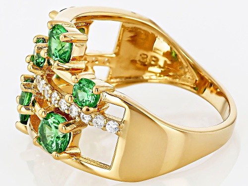 Bella Luce® 3.14ctw Emerald And White Diamond Simulants Eterno™ Yellow Ring - Size 7