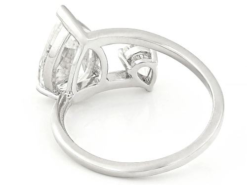 Bella Luce® 5.92ctw White Diamond Simulant Rhodium Over Sterling Silver Ring(3.58ctw DEW) - Size 7
