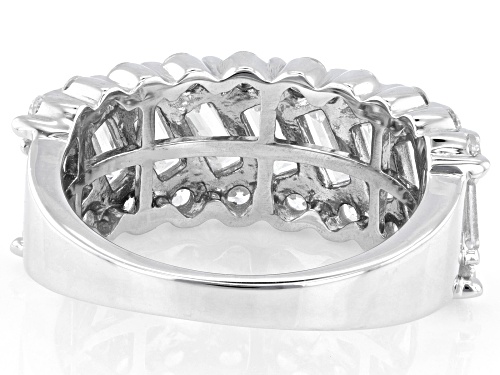 Bella Luce® 3.80ctw White Diamond Simulant Rhodium Over Sterling Silver Ring - Size 6