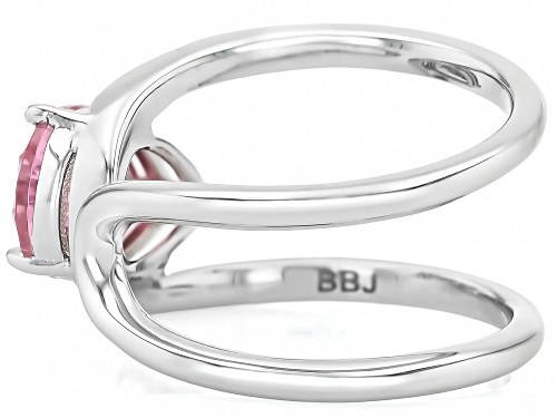 Bella Luce® 5.10ctw Pink Diamond Simulant Rhodium Over Sterling Silver Ring - Size 7