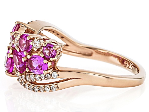 Bella Luce® 2.18ctw Lab Created Pink Sapphire And White Diamond Simulant Eterno™ Rose Ring - Size 7