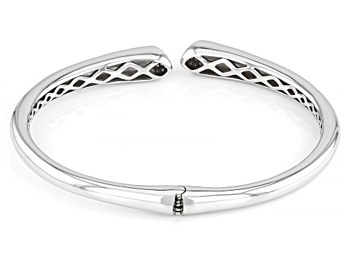 Bella Luce® Ottone 0.47ctw White Diamond Simulant Rhodium Over Brass Cuff Bracelet - Size 7.25