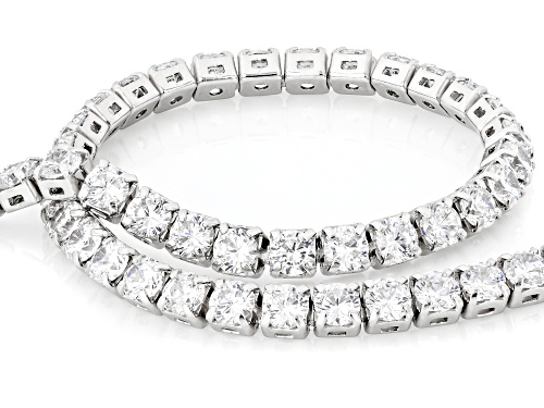Bella Luce® 10.26ctw White Diamond Simulant Rhodium Over Silver Tennis Bracelet with Illuminated Box - Size 7.25