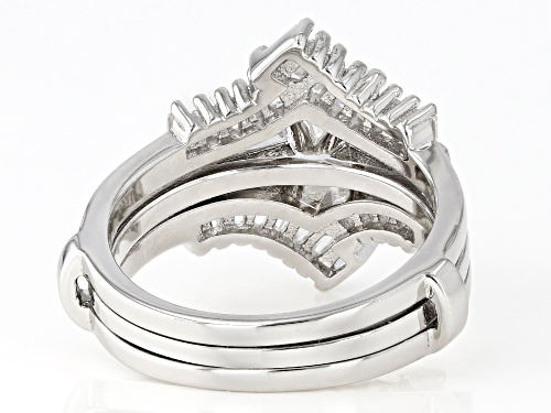 Bella Luce ® 2.45ctw Rhodium Over Sterling Silver Ring With Guard - Size 12