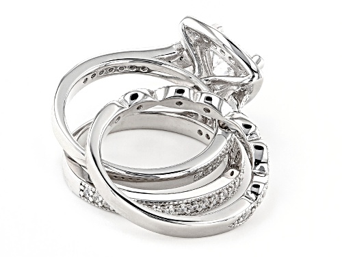 Bella Luce® 2.51ctw Rhodium Over Sterling Silver Ring With Bands (1.26ctw DEW) - Size 11