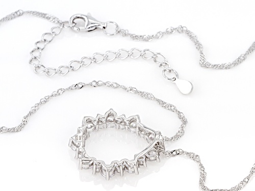 Bella Luce ® 3.83CTW Rhodium Over Sterling Silver Pendant With Chain. DEW 1.8CTW