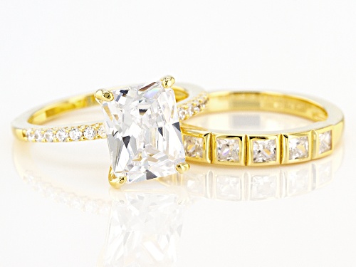 Bella Luce® 4.80ctw White Diamond Simulants Eterno® Yellow Ring With Band (3.32ctw DEW) - Size 11