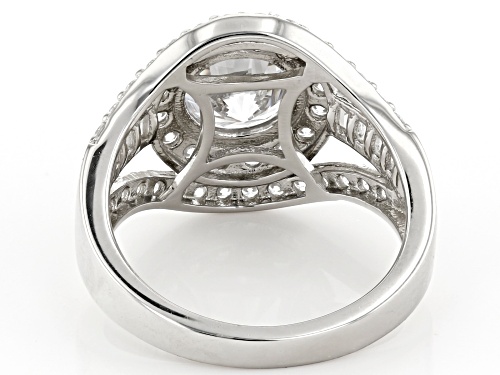 Bella Luce® 3.79ctw White Diamond Simulants Rhodium Over Sterling Silver Ring. - Size 12