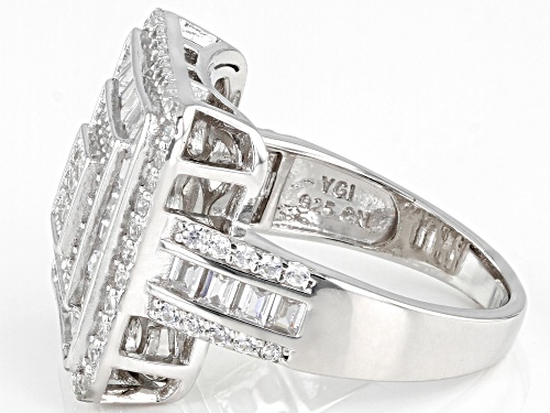Bella Luce® 2.83ctw White Diamond Simulant Rhodium Over Sterling Silver Ring (2.06ctw DEW) - Size 5