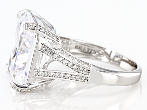 Bella Luce® 18.62ctw White Diamond Simulants Rhodium Over Silver Ring (11.66ctw DEW) - Size 6