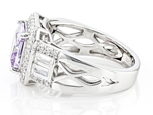 Bella Luce® 4.74ctw Lavender and White Diamond Simulants Rhodium Over Silver Ring (2.87ctw DEW) - Size 12
