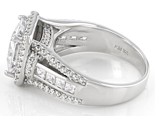 Bella Luce® 5.65ctw White Diamond Simulant Platinum Over Sterling Silver Ring (3.42ctw DEW) - Size 6