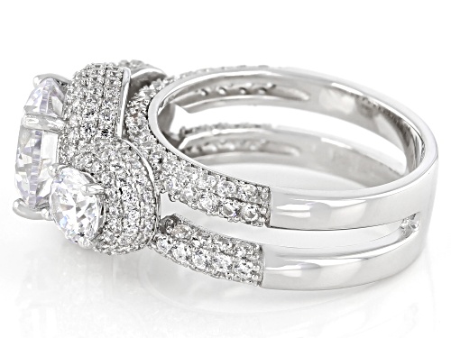 Bella Luce® 9.40ctw White Diamond Simulant Rhodium Over Sterling Silver Ring (5.69ctw DEW) - Size 11