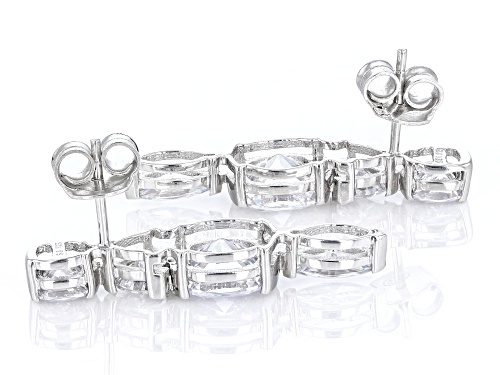 Bella Luce® 13.80ctw White Diamond Simulant Platinum Over Silver Earrings (8.36ctw DEW)