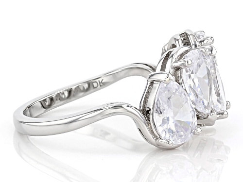 Bella Luce® 3.50ctw White Diamond Simulant Rhodium Over Silver Ring (2.12ctw DEW) - Size 7