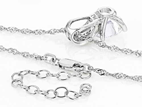 Bella Luce® 4.30ctw White Diamond Simulant Rhodium Over Silver Pendant With Chain(2.60ctw DEW)