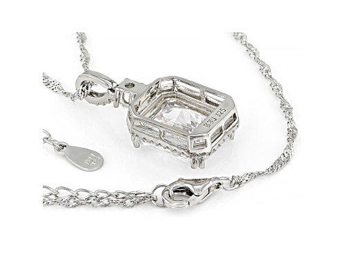 Bella Luce® 11.79ctw White Diamond Simulant Platinum Over Silver Pendant With Chain (7.14ctw DEW)