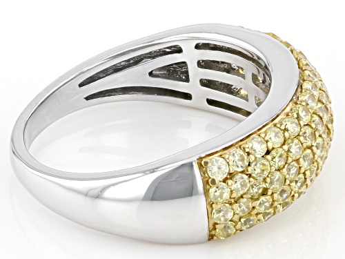 Bella Luce® 2.10ctw Yellow Diamond Simulant Platinum Over Sterling Silver Ring - Size 11