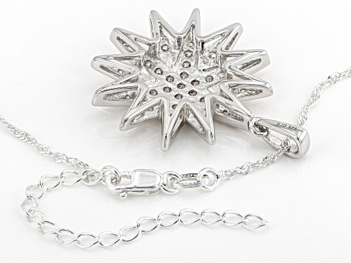 Bella Luce® 1.78ctw White Diamond Simulant Platinum Over Silver Pendant With Chain(1.07ctw DEW)