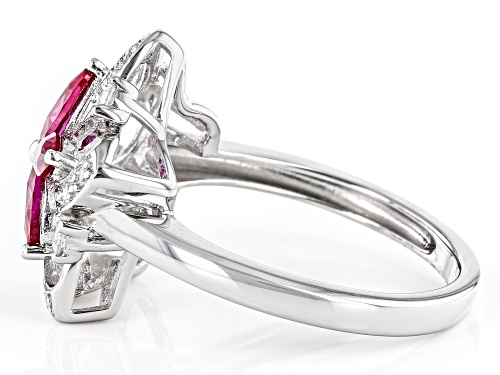 Bella Luce® 2.23ctw Lab Created Ruby And White Diamond Simulants Platinum Over Sterling Silver Ring - Size 5