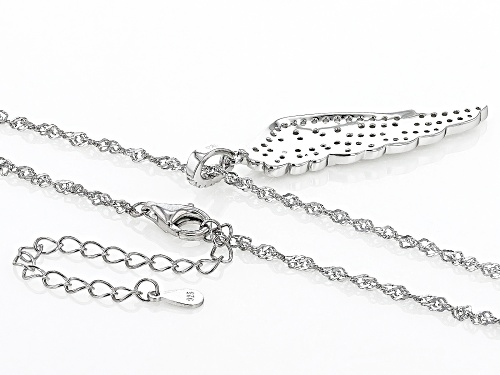 Bella Luce® 1.21ctw White Diamond Simulant Rhodium Over Silver Pendant With Chain(0.73ctw DEW)