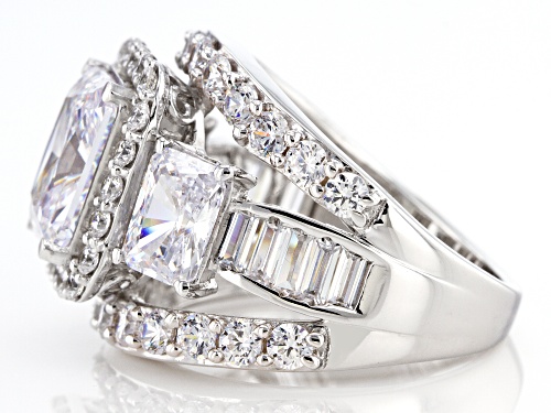 Bella Luce® 13.40ctw White Diamond Simulant Platinum Over Sterling Silver Ring(8.12ctw DEW) - Size 10