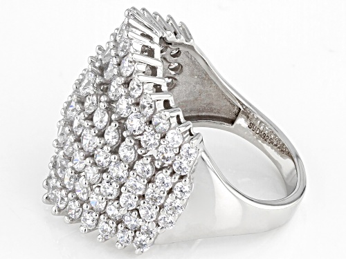 Bella Luce® 5.42ctw White Diamond Simulant Rhodium Over Sterling Silver Ring - Size 5