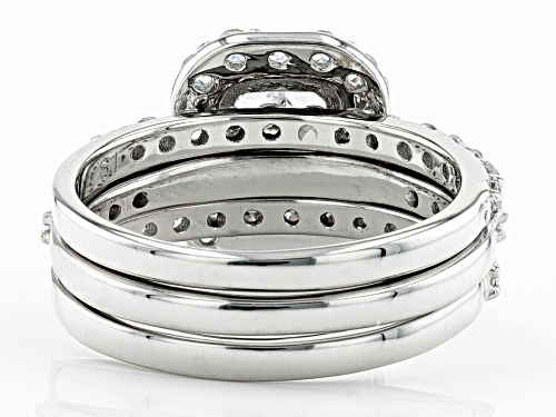 Bella Luce® 4.41ctw White Diamond Simulant Platinum Over Sterling Silver 3 Ring Set - Size 10