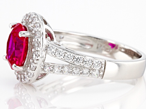 Bella Luce® 3.35ctw Lab Created Ruby And White Diamond Simulants Platinum Over Sterling Silver Ring - Size 8