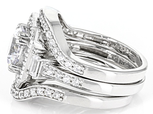 Bella Luce® 5.25ctw White Diamond Simulant Platinum Over Sterling Silver 3 Ring Set - Size 10