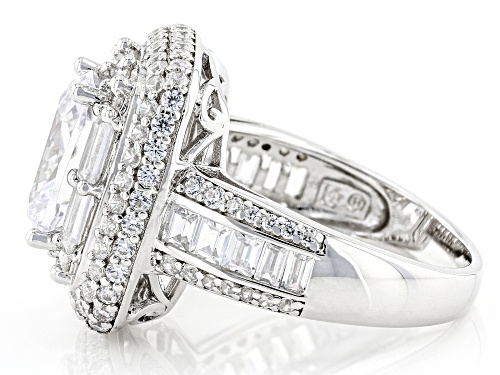 Bella Luce® 8.35ctw White Diamond Simulant Rhodium Over Sterling Silver Ring - Size 9