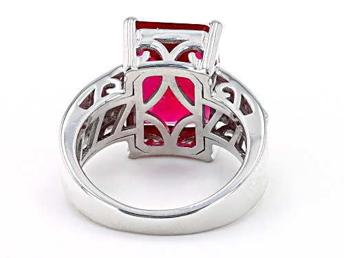 Bella Luce® 9.63ctw Lab Created Ruby And White Diamond Simulants Rhodium Over Sterling Silver Ring - Size 10