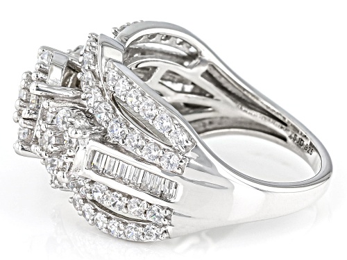 Bella Luce® 4.00ctw White Diamond Simulant Platinum Over Sterling Silver Ring (2.42ctw DEW) - Size 10
